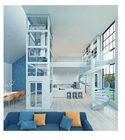 e200 home lift with metallic shaft